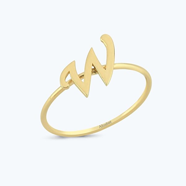 Altın W Harfi Yüzük
