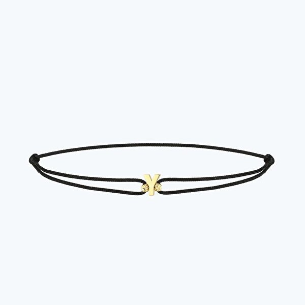 Altın İpli Y Harfi Bileklik