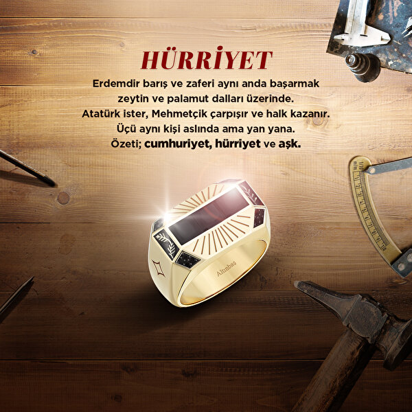 Altın Erkek Hürriyet Yüzük