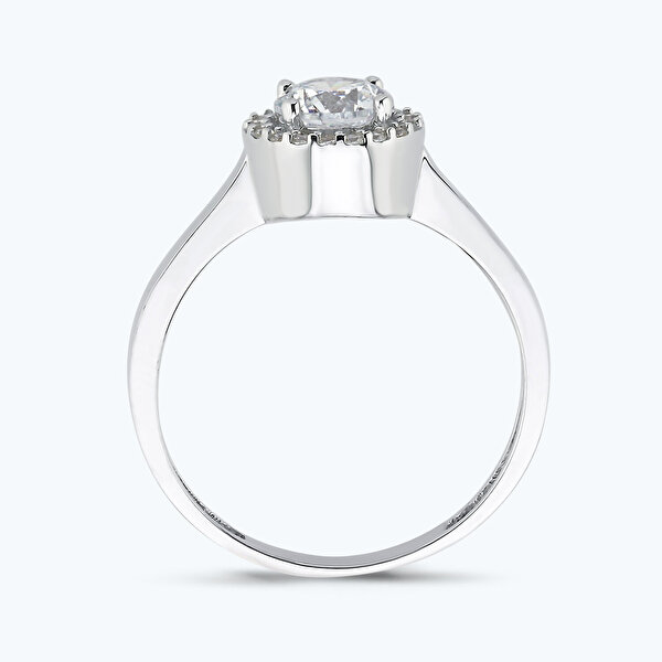 Altın Yuvarlak Taşlı  Yüzük