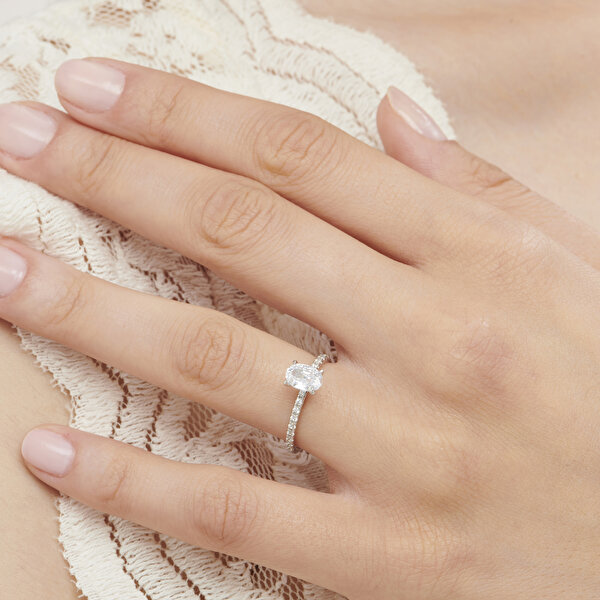 Altın Sırataş Oval Yüzük