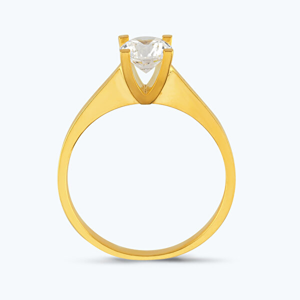 22 Ayar Altın Tektaş Yüzük