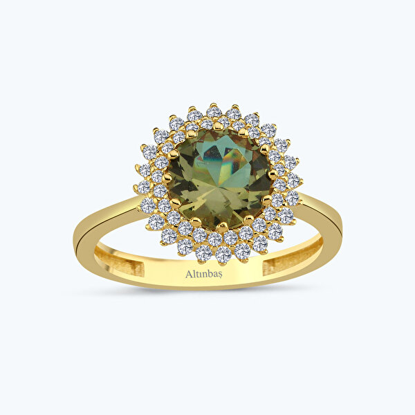 Altın Zultanit Taşlı Yüzük