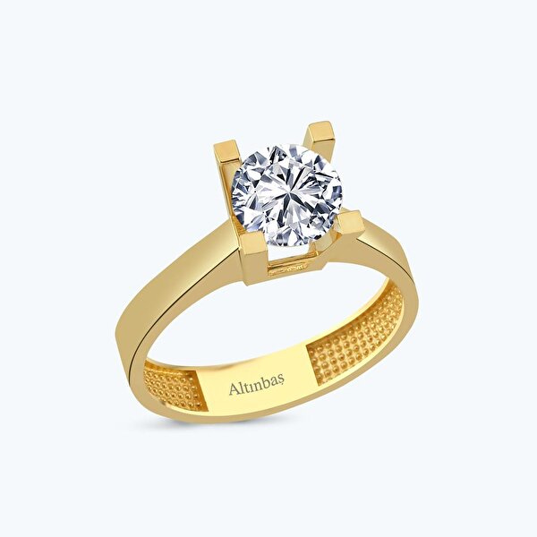 Altın Tektaş Yüzük