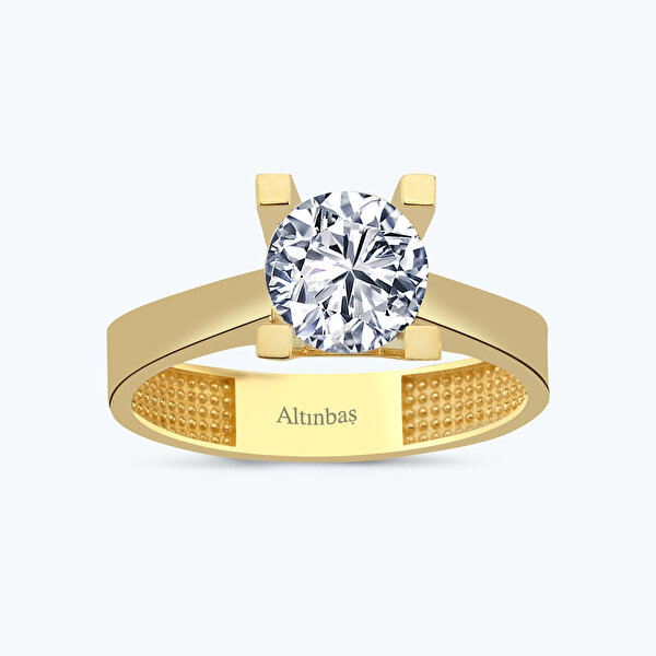 Altın Tektaş Yüzük