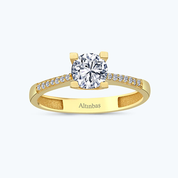 Altın Tektaş Yüzük