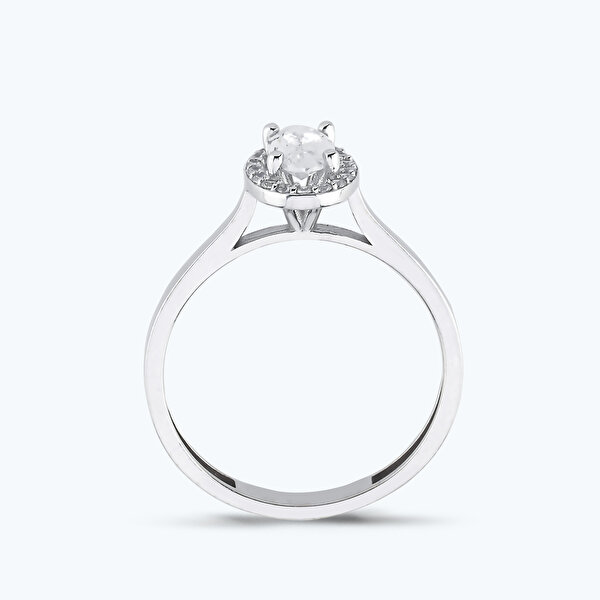 Altın Oval Taşlı Yüzük