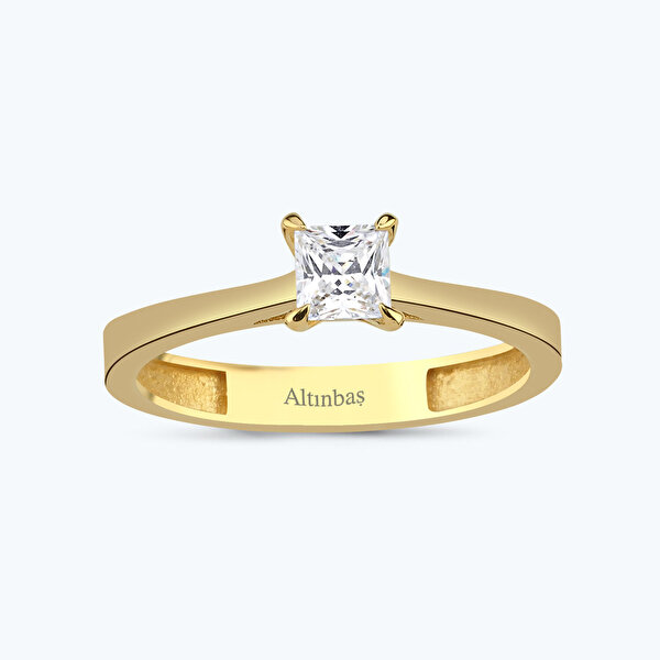 Altın Tektaş Yüzük