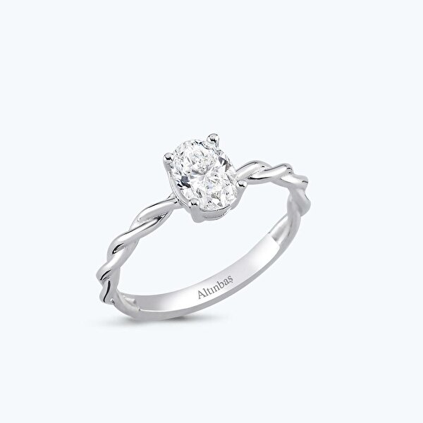 Altın Oval Tektaş Yüzük