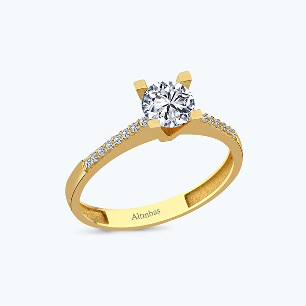 Altın Tektaş Yüzük