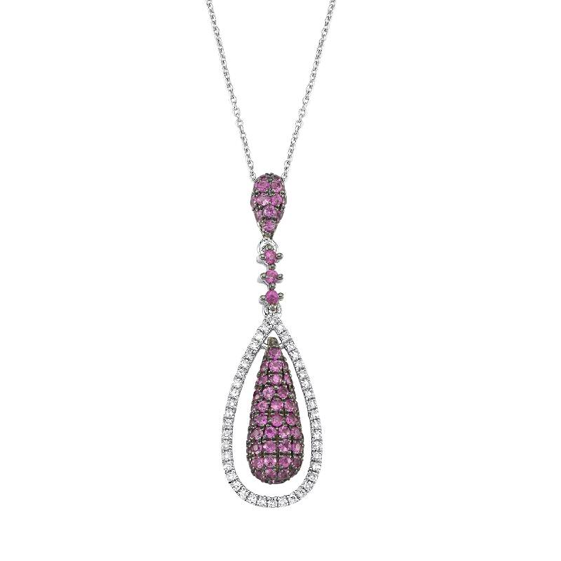 0.13 Carat Sapphire Diamond Necklace
