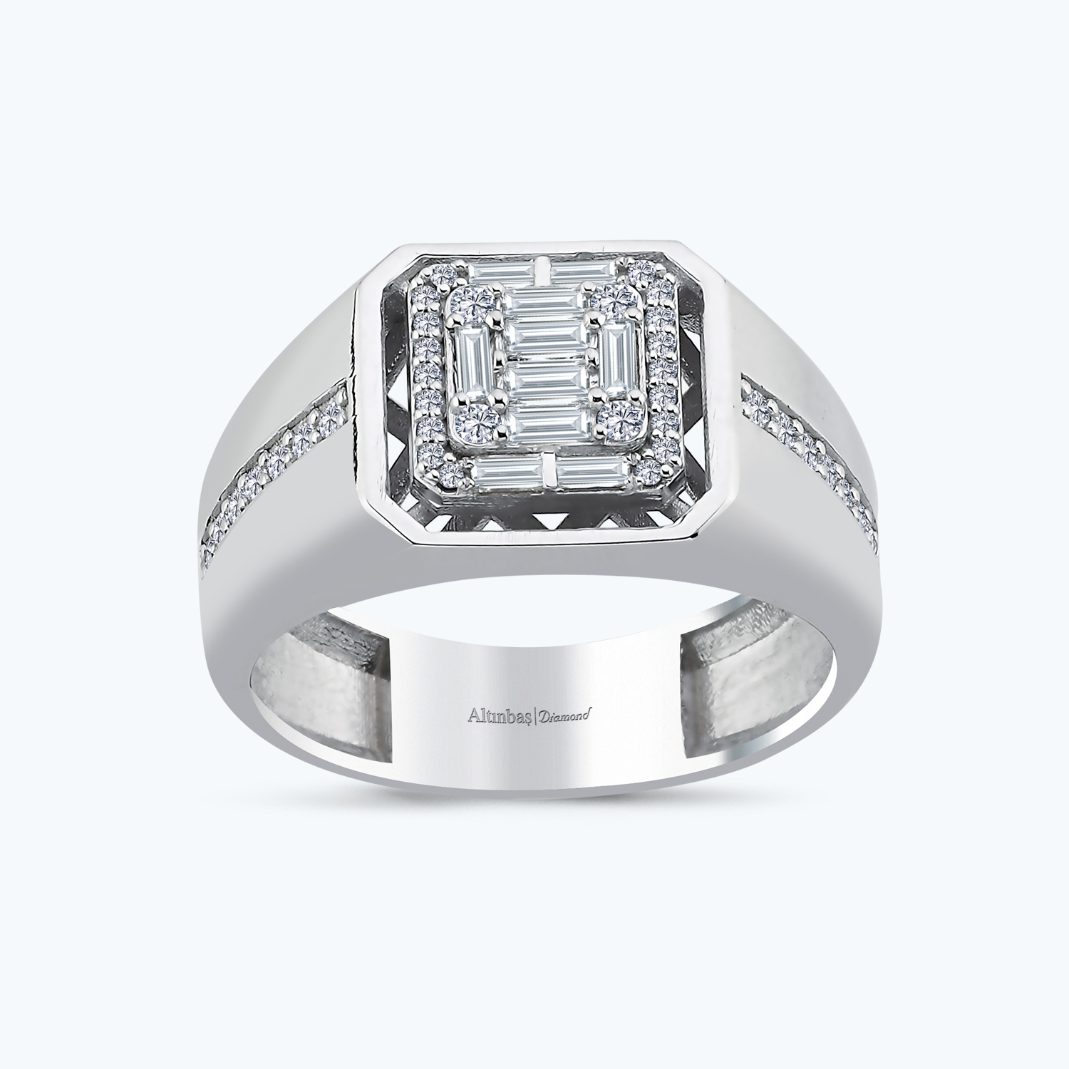 0.57 Karat Pırlanta Baget Yüzük