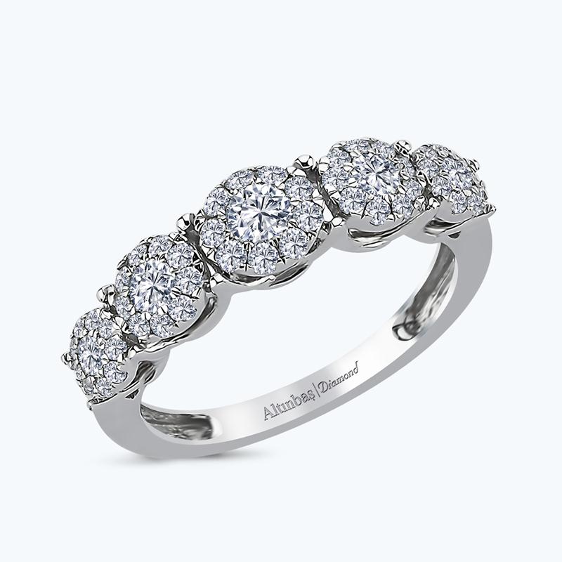 0.73 Carat Five Stone Diamond Ring