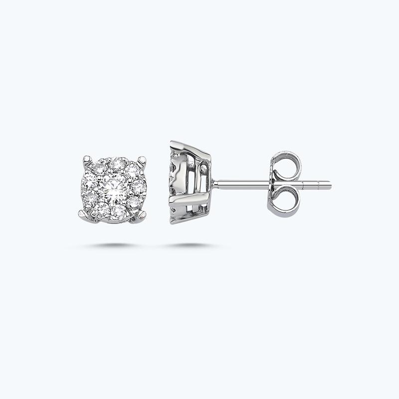 0.57 Carat Bouquet Diamond Earrings