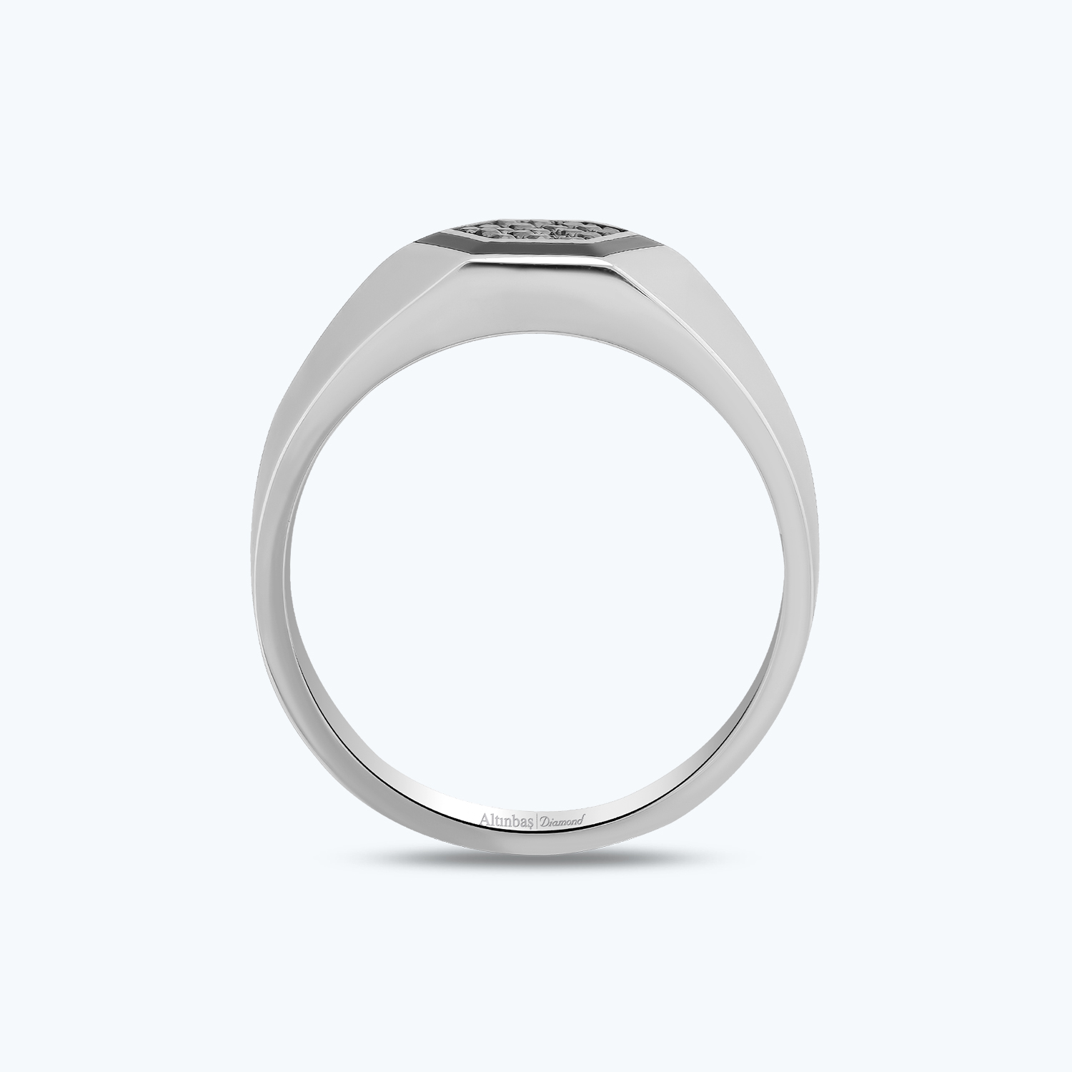 0.17 Karat Siyah Pırlanta Erkek Yüzük