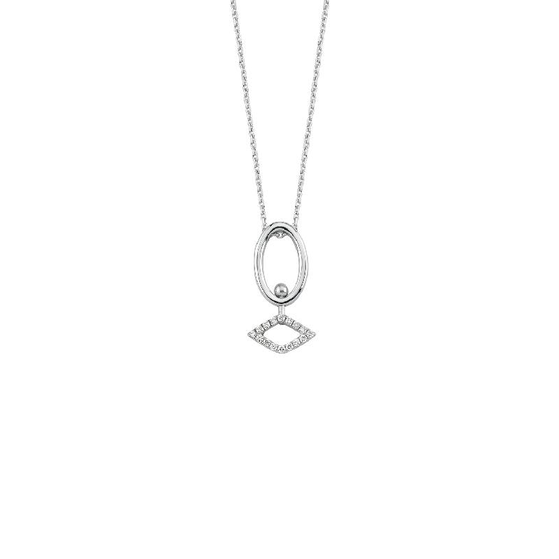 0.07 Carat Diamond Necklace - All Eyes On You 