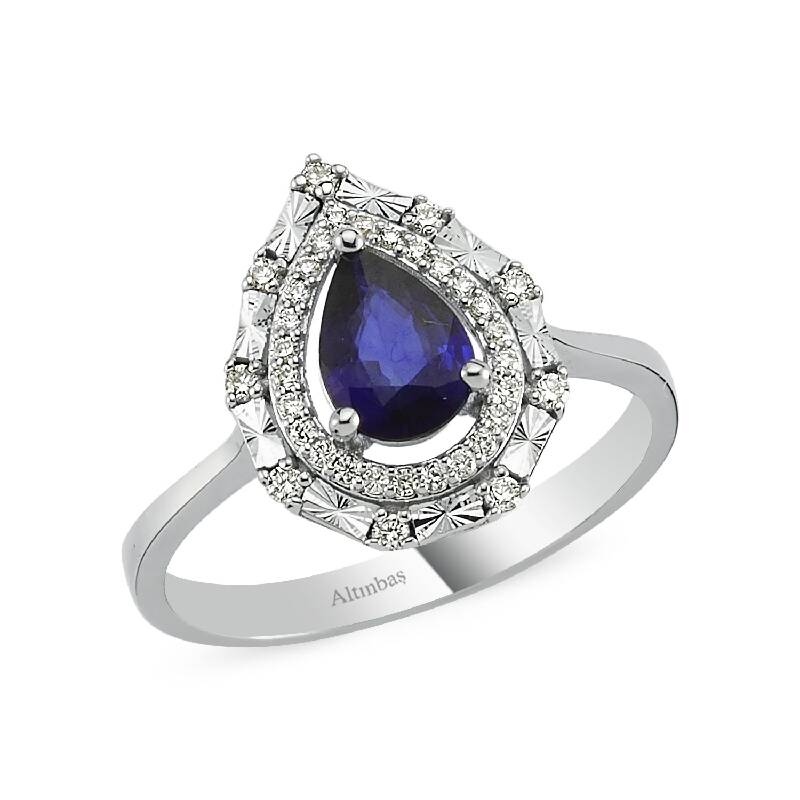 0.15 Carat Sapphire Diamond Ring