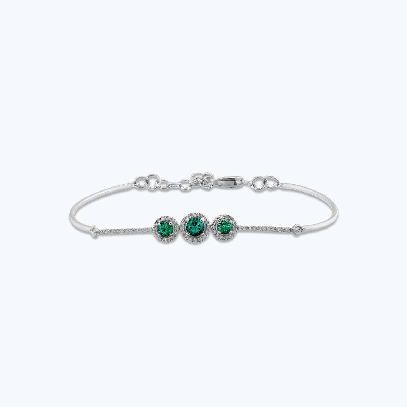 0.23 Carat Emerald Diamond Bracelet