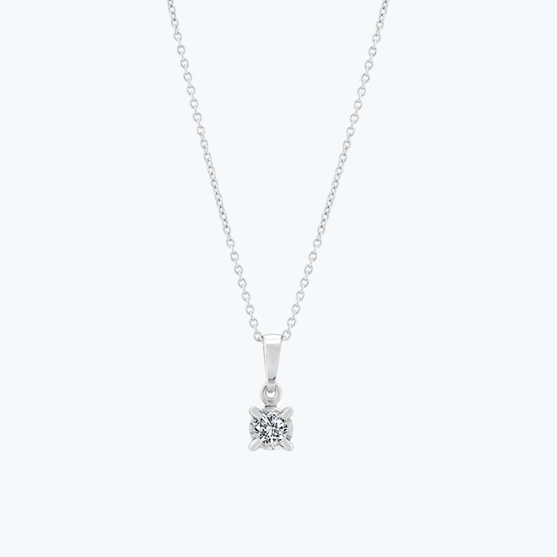 0.15 Carat Solitaire Diamond Necklace