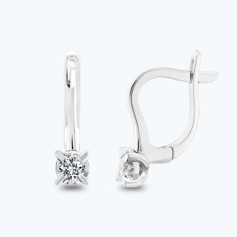 0.30 Carat Solitaire Diamond Earrings