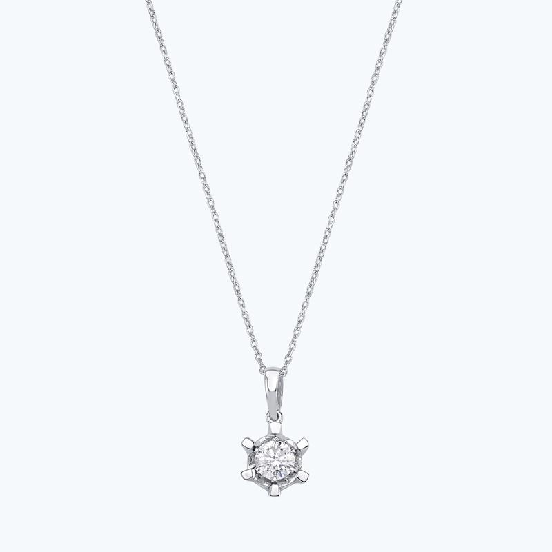 0.41 Carat Solitaire Diamond Necklace