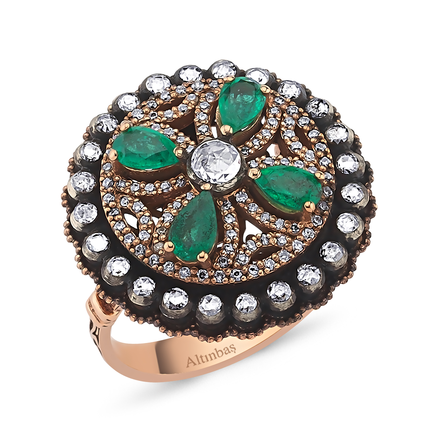 0.67 Carat Emerald Diamond Ring
