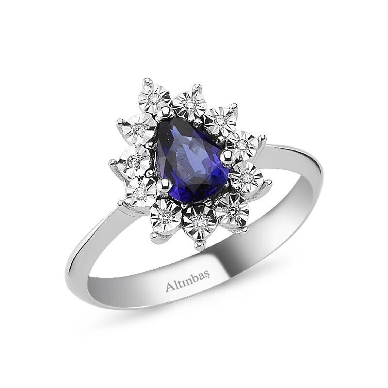 0.05 Carat Sapphire Diamond Ring