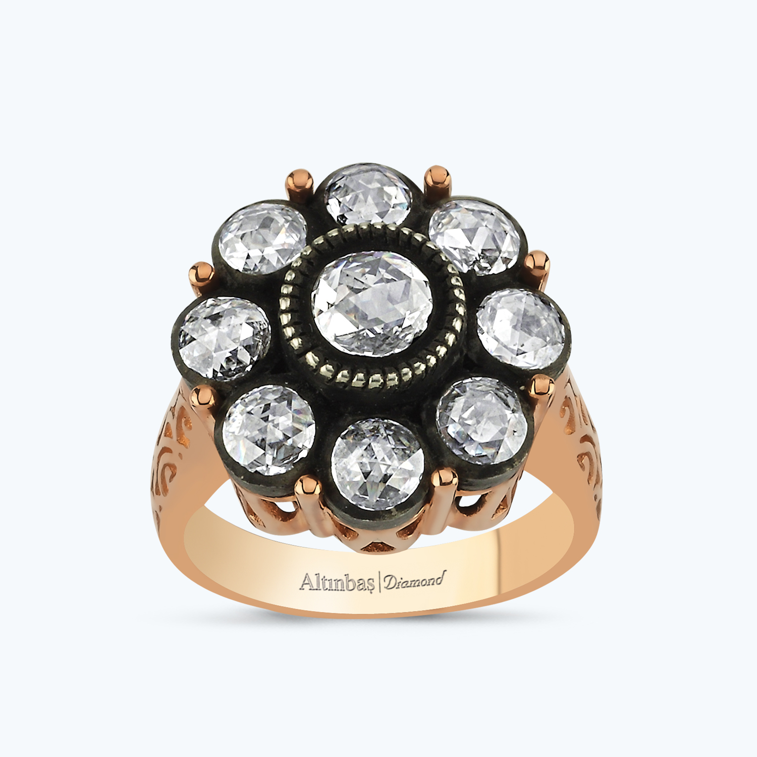 1.50 Karat Elmas Çiçek Yüzük