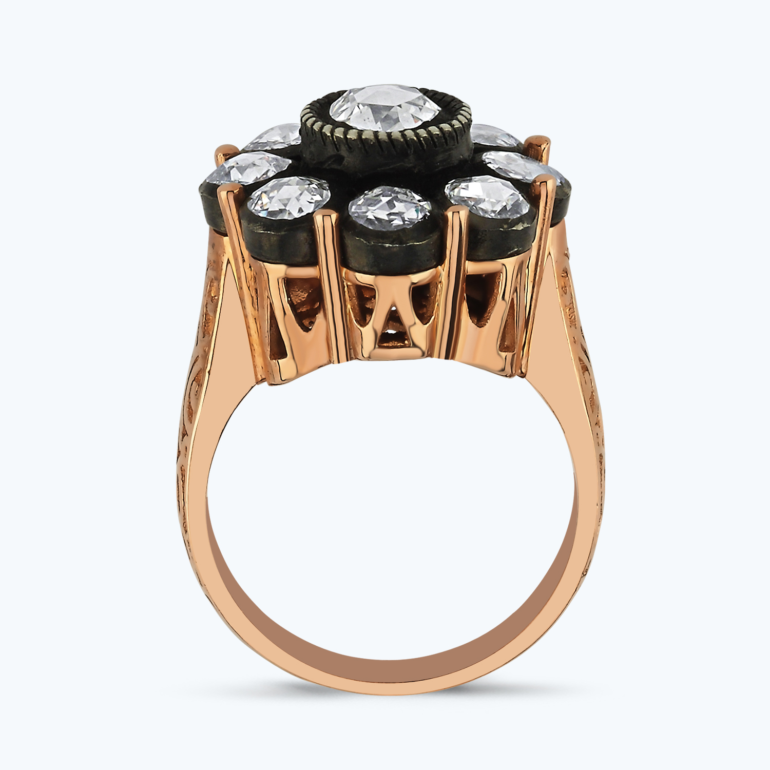 1.50 Karat Elmas Çiçek Yüzük