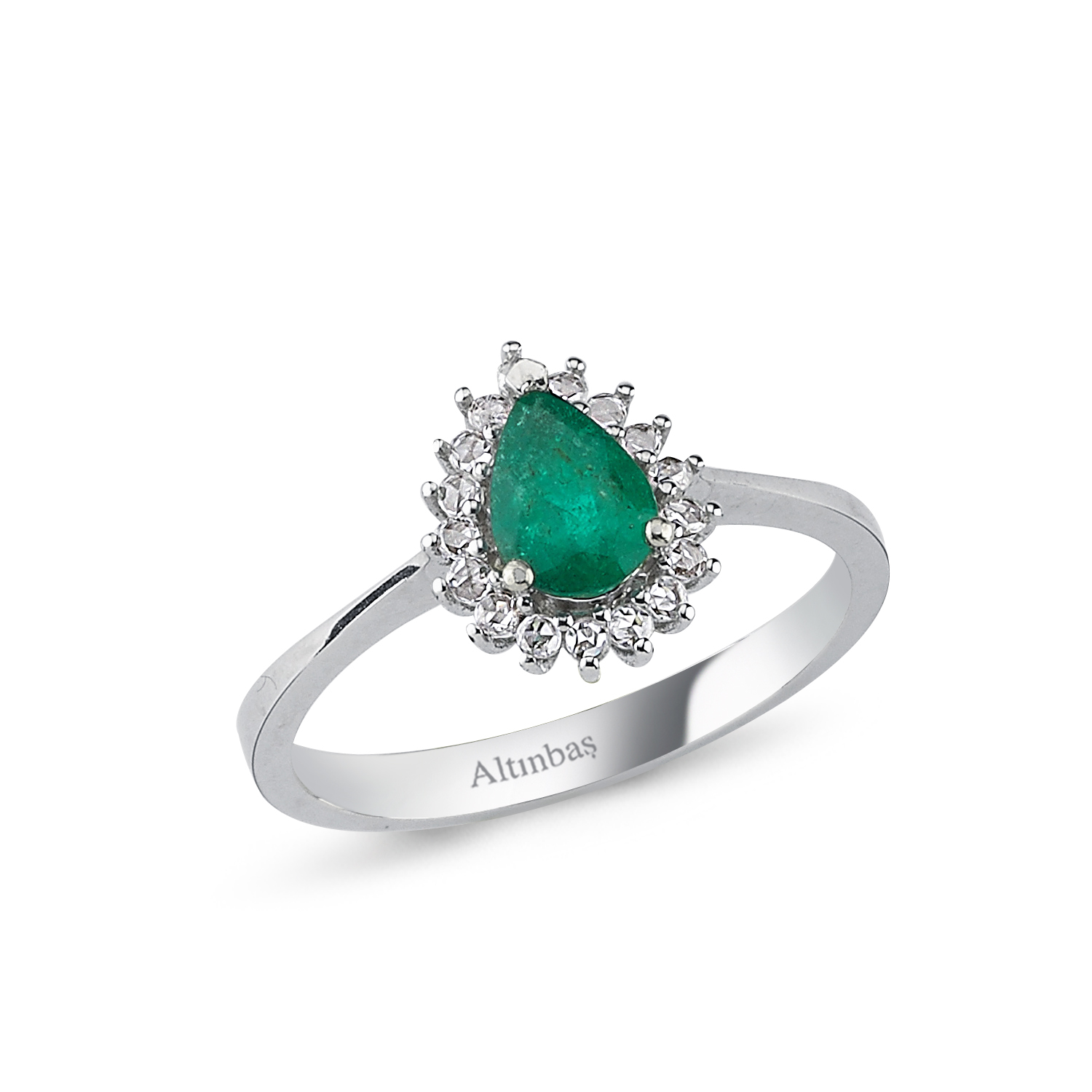 0.15 Carat Emerald Diamond Ring