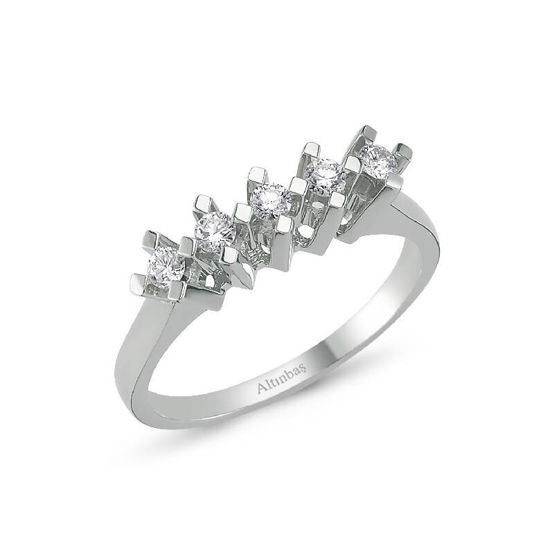 0.26 Carat Five Stone Diamond Ring