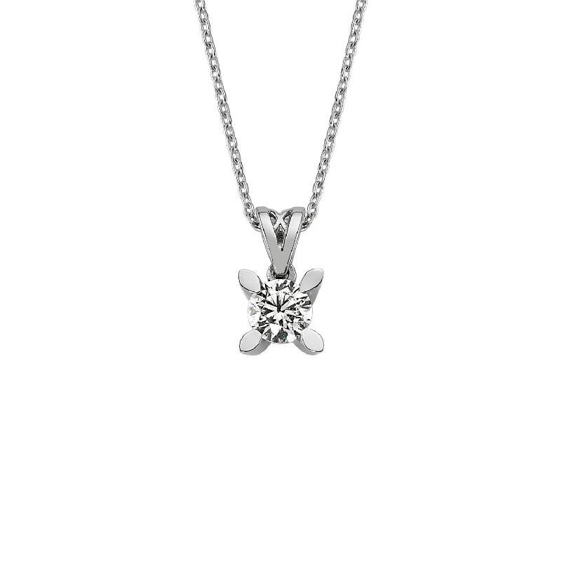 0.38 Carat Solitaire Diamond Necklace