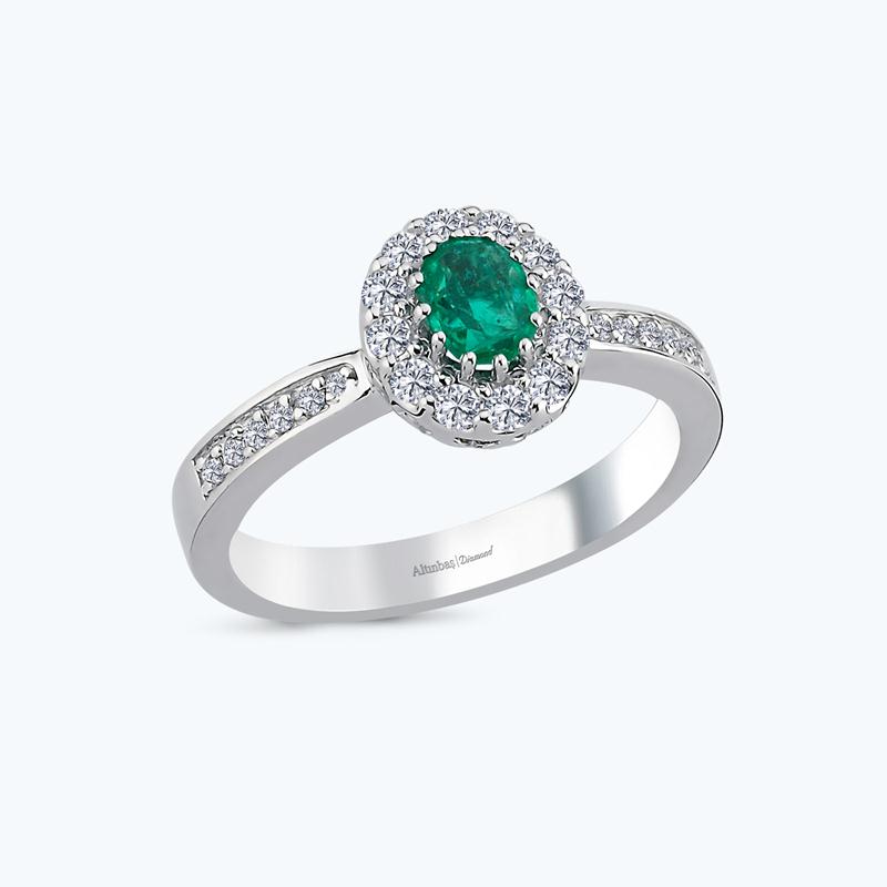 0.30 Carat Emerald Diamond Ring