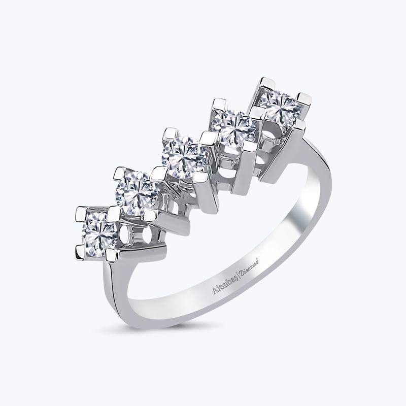 0.50 Carat Five Stone Diamond Ring