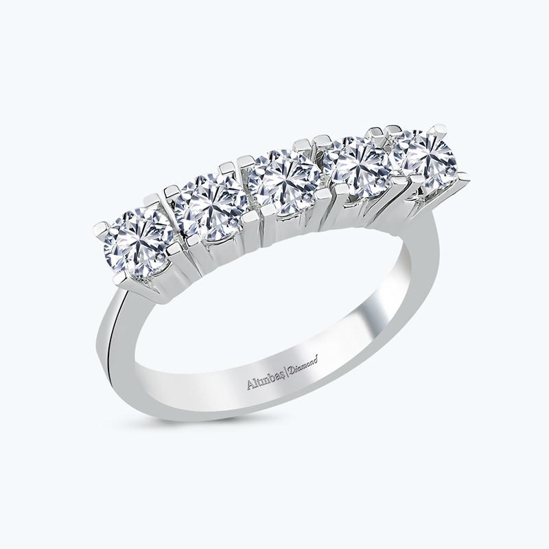 1.52 Carat Five Stone Diamond Ring