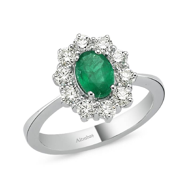0.75 Carat Emerald Diamond Ring