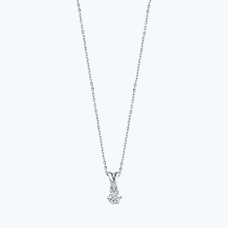 0.10 Carat Solitaire Diamond Necklace
