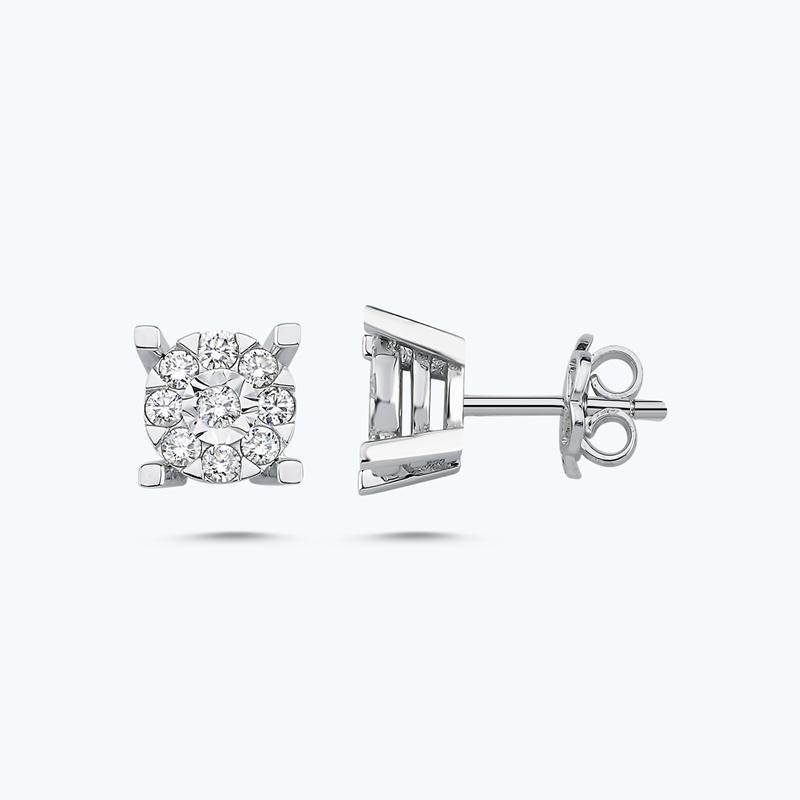0.58 Carat Bouquet Diamond Earrings