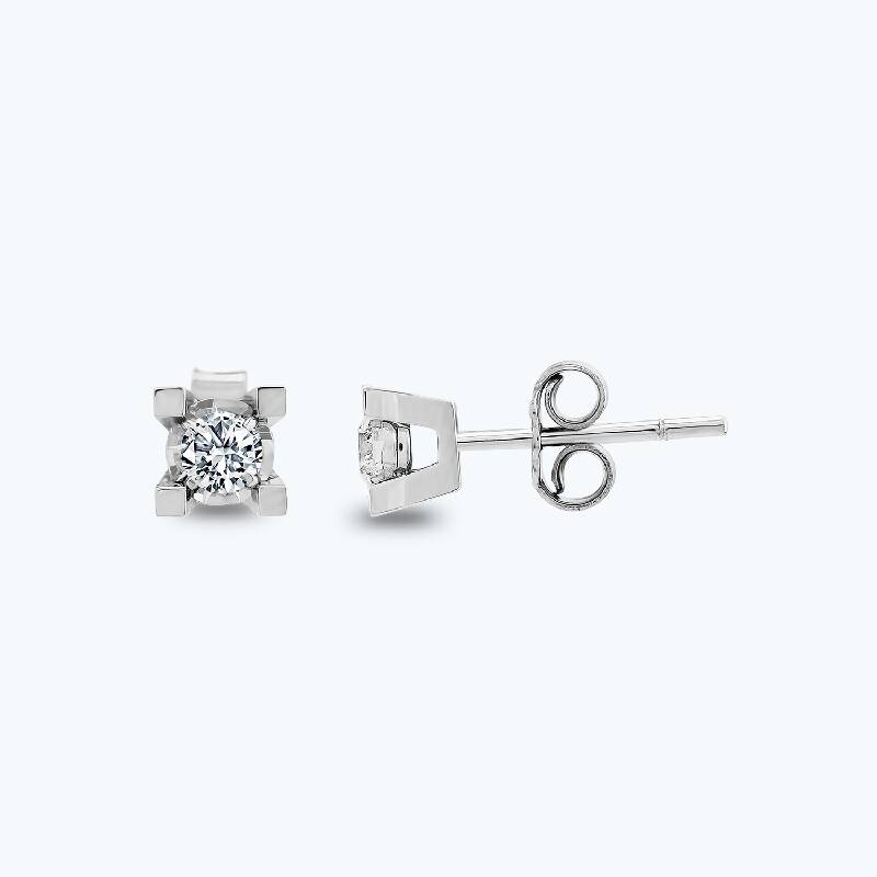 0.29 Carat Solitaire Diamond Earrings