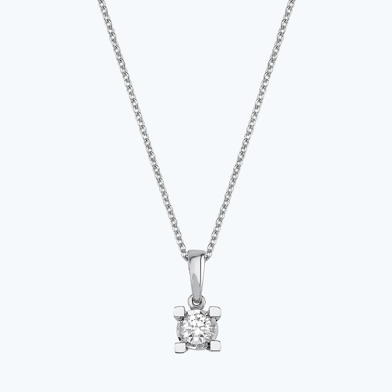 0.14 Carat Solitaire Diamond Necklace