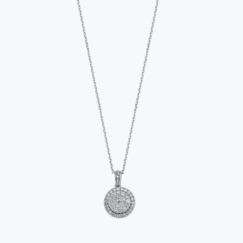 0.16 Carat Cluster Diamond Necklace