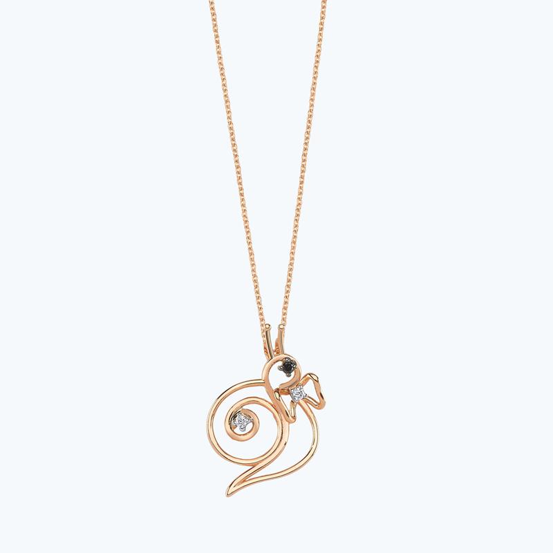 Snail Diamond Necklace