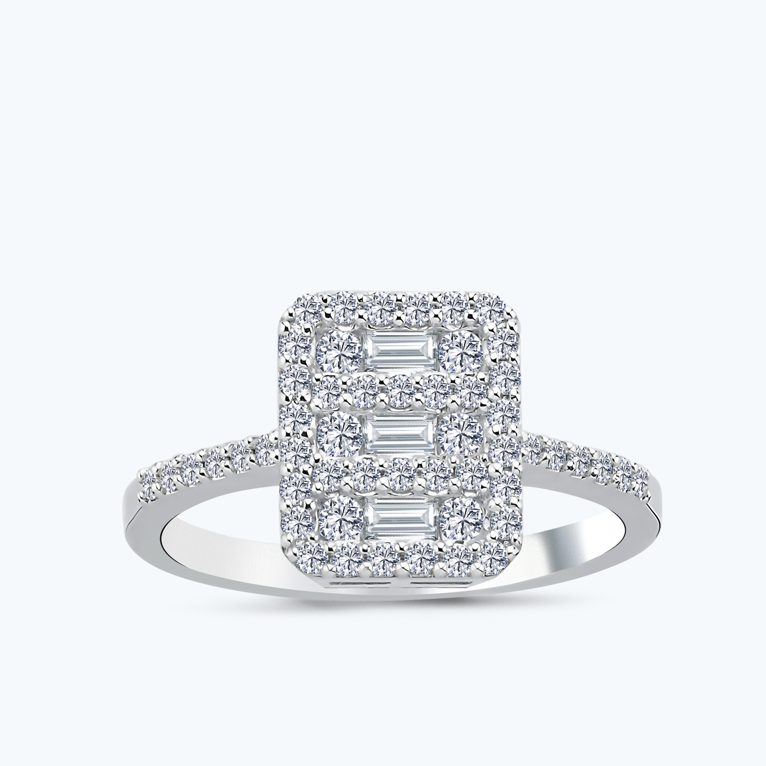 0.59 Karat Pırlanta Baget Yüzük