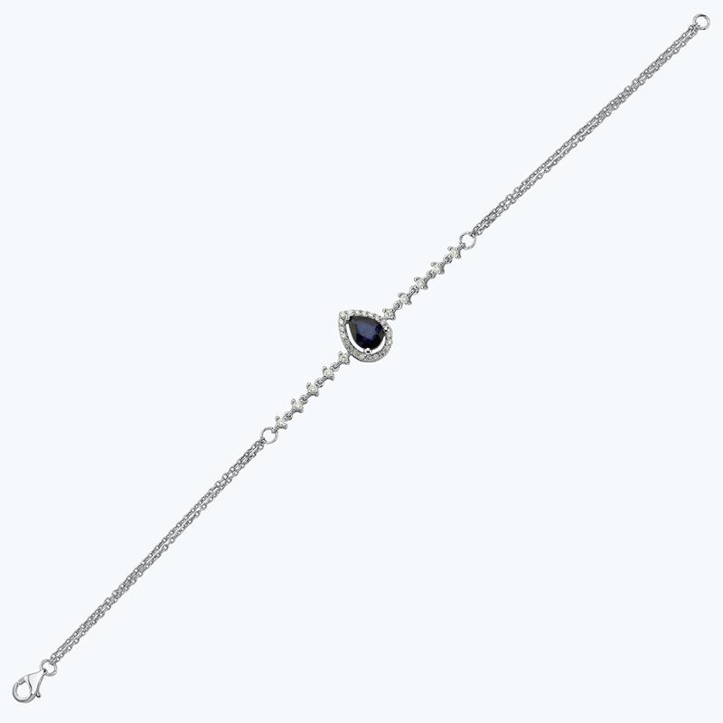 0.33 Carat Sapphire Diamond Bracelet