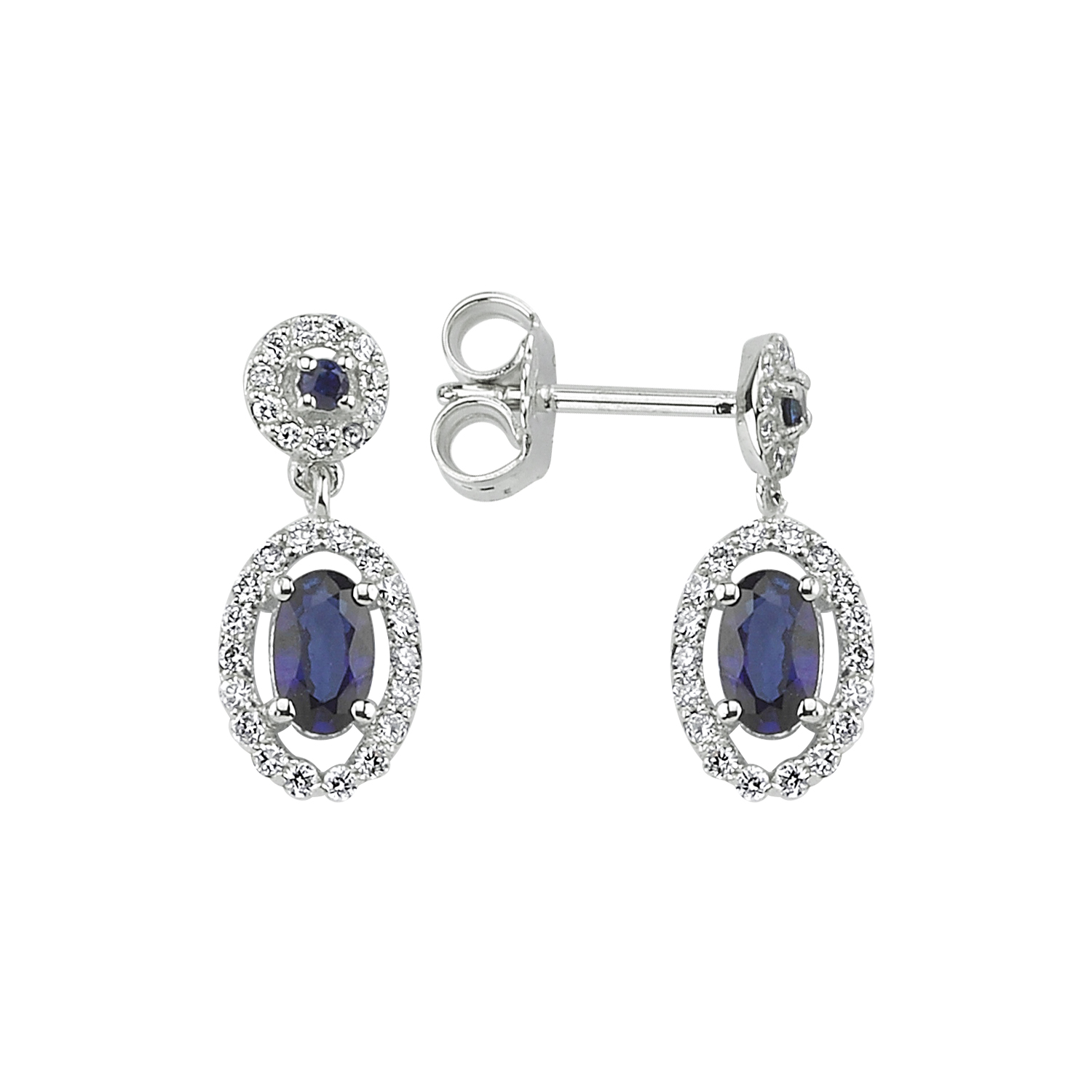 0.25 Carat Sapphire Diamond Earring