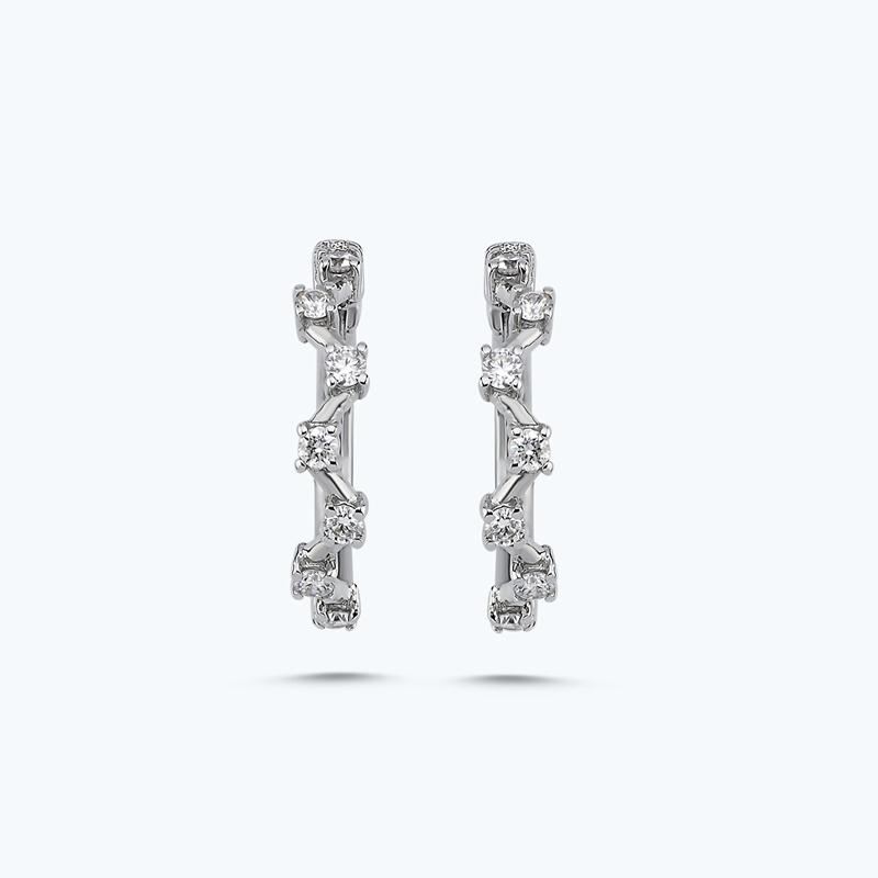 0.30 Carat Hoop Diamond Earrings