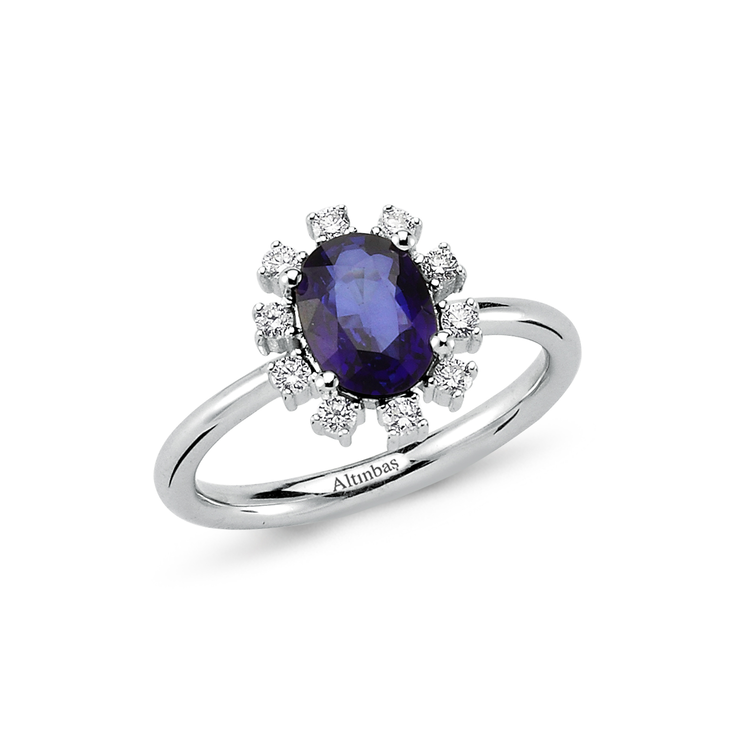 0.12 Carat Sapphire Diamond Ring