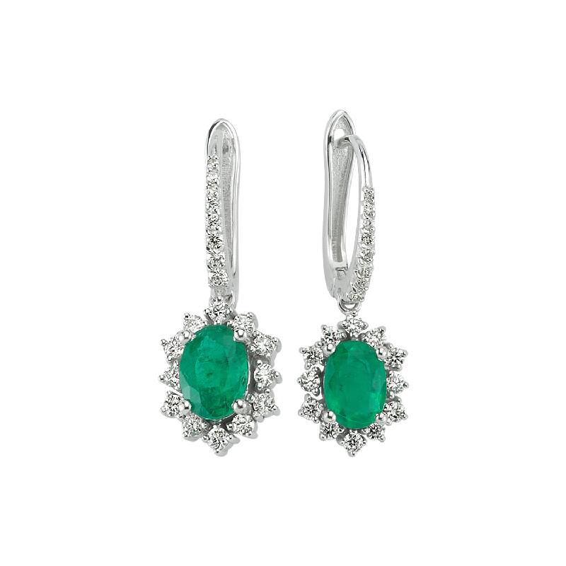 0.50 Carat Emerald Diamond Earrings
