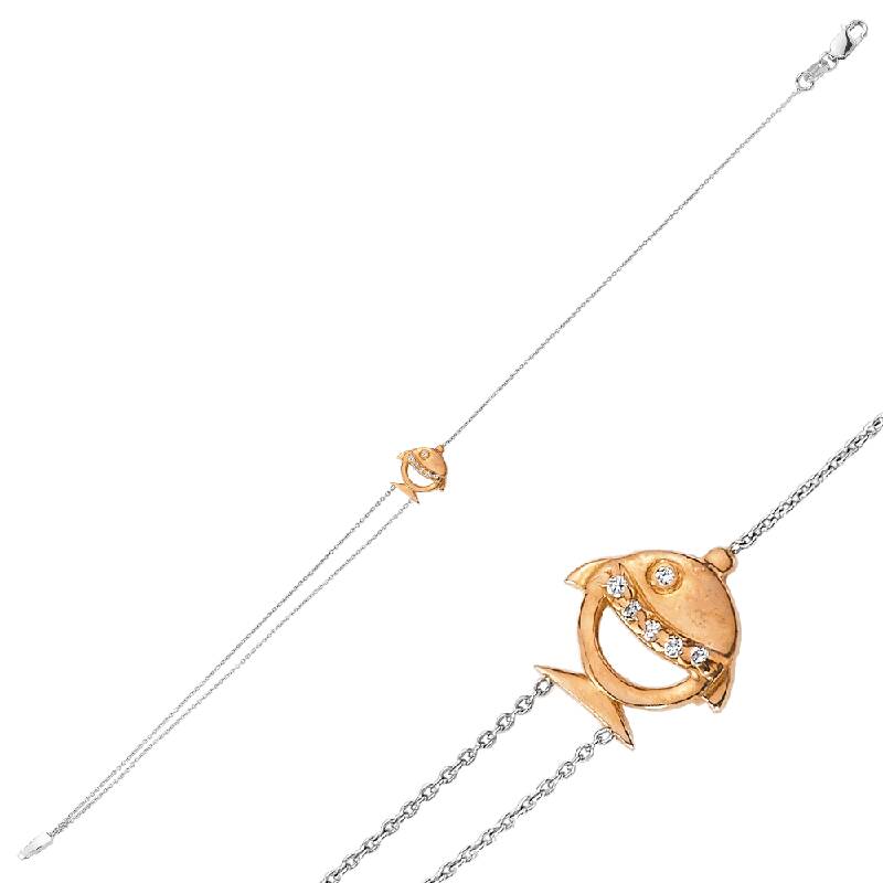 0.03 Carat Fish Diamond Bracelet