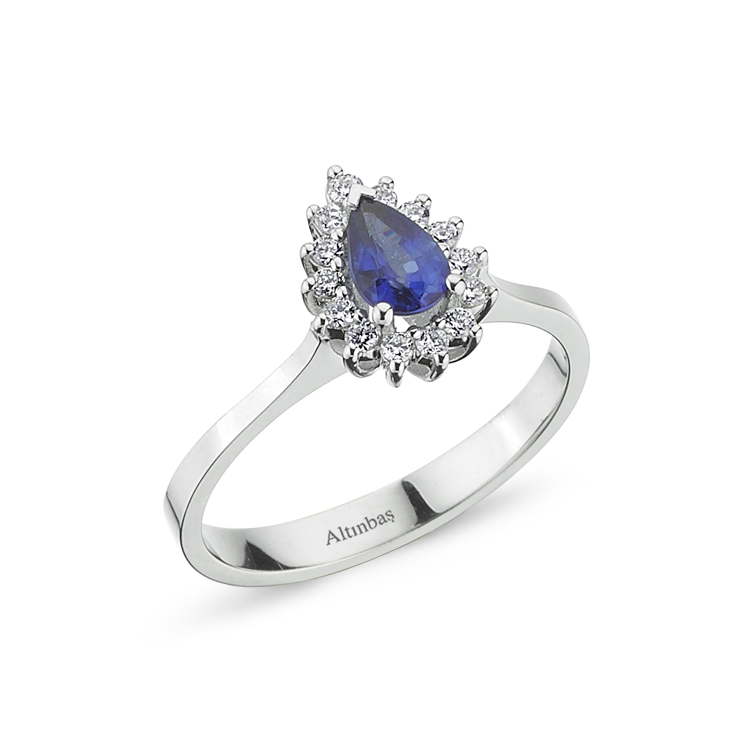 0.17 Carat Sapphire Diamond Ring